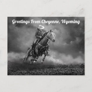 Message de la carte postale Cheyenne Wyoming Rodeo