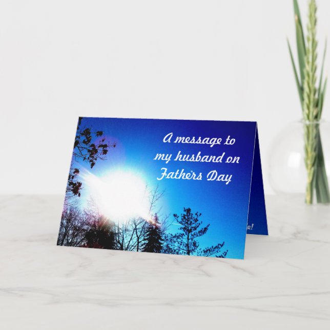 MESSAGE DE LA FÊTE DES PÈRES À MON MARI carte (Devant)