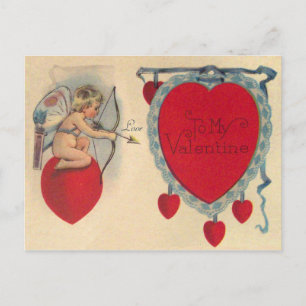 Message de la Saint-Valentin de Cupidon Carte Post