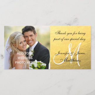 Message de Merci de Mariage noir or