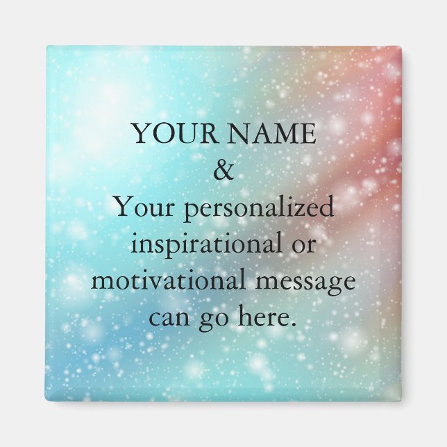 Message de motivation personnalisé Aimant de Parti (Devant)