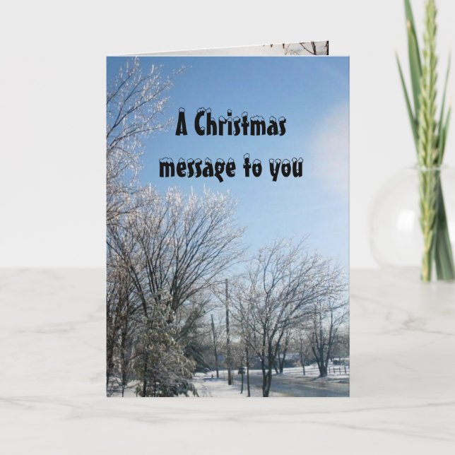 MESSAGE DE NOËL À AIMÉ UNE CARTE INCARCÉRÉE (Devant)