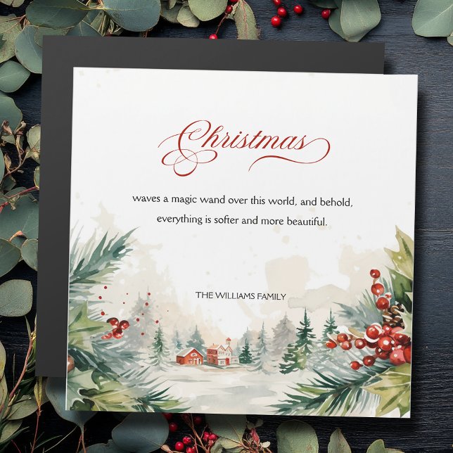 Message de Noël Scène d'hiver non photo (Créateur téléchargé)