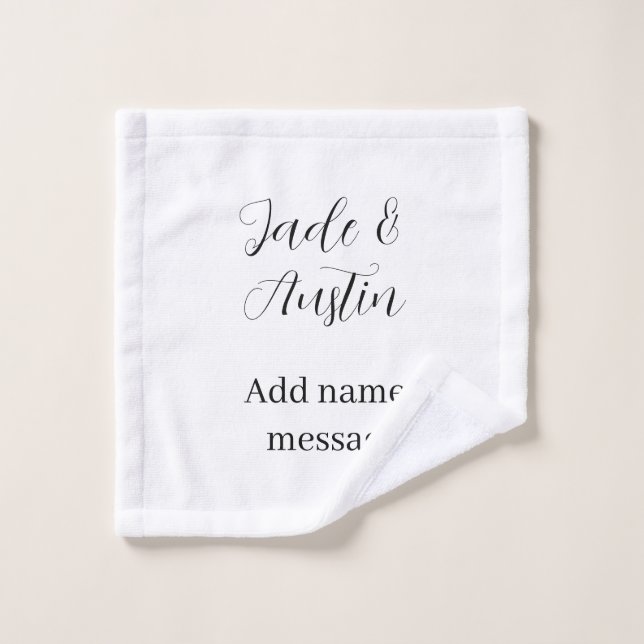 message de nom de couple de mariage date romantiqu (Gant de toilette)