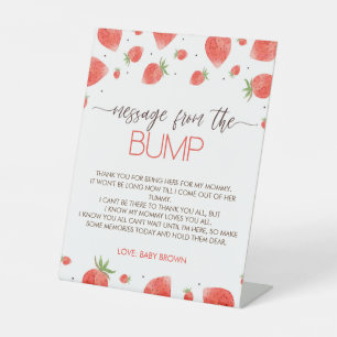 Message du Baby shower de fraises du panneau de vi