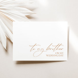 Message du Mariage du matin "À mon frère" Carte de