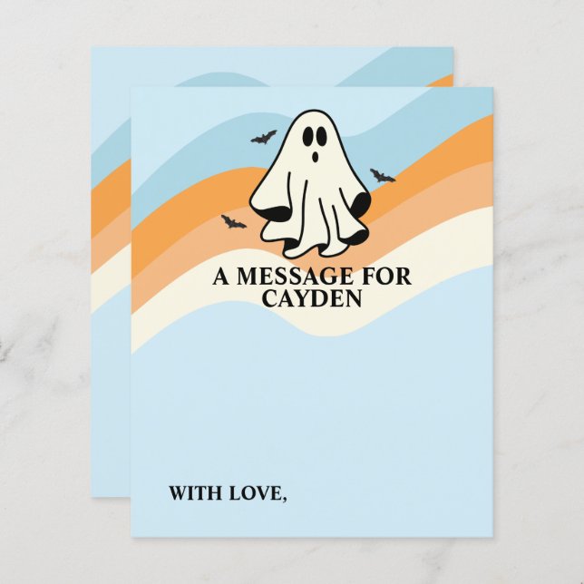 Message éffrayant d'une première heure d'anniversa (Devant / Derrière)