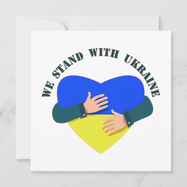 Message inspirant Nous sommes avec l'Ukraine (Devant)