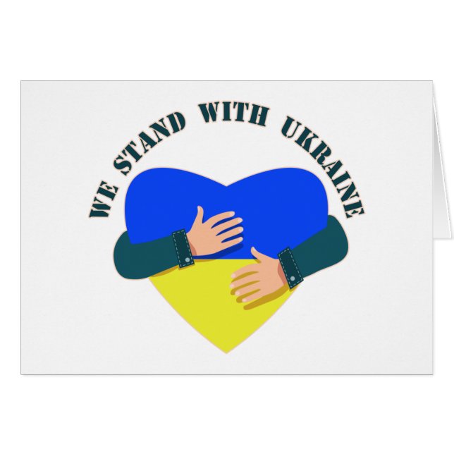 Message inspirant Nous sommes avec l'Ukraine (Devant horizontal)