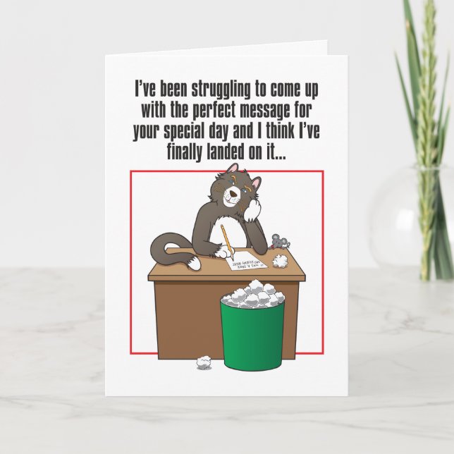 Message parfait Carte d'anniversaire humoristique (Devant)