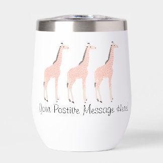 Message positif Bouteille d'eau Giraffe