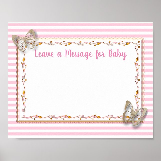 Message pour bébé, Poster de Baby shower Keepsaké (Devant)