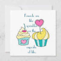 Message spécial ami Cupcake Carte d'anniversaire p