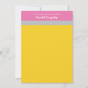 Message textuel de vieille école de carte pour