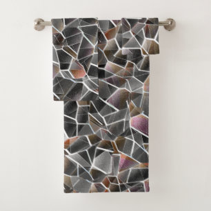 Messagerie de saumon brut et gris irrégulier mosaï