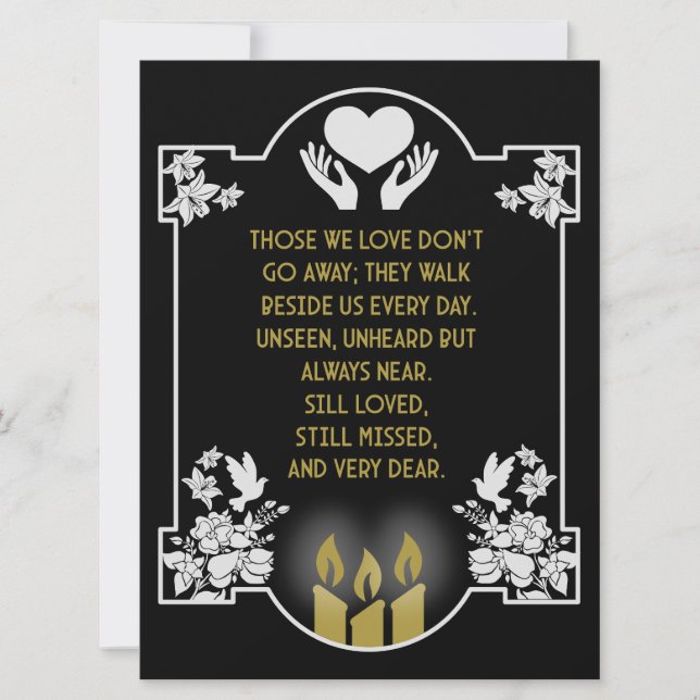 Messages de condoléances (Devant)