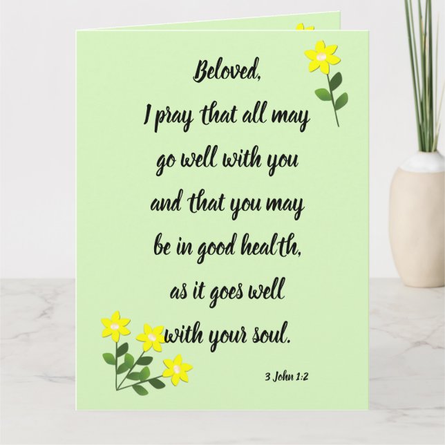 Messages pour la carte de voeux bien-aimée 3 Jean  (Devant)