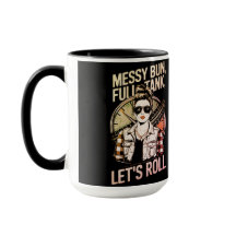 "Messy Bun" Mug de camionnette de femme