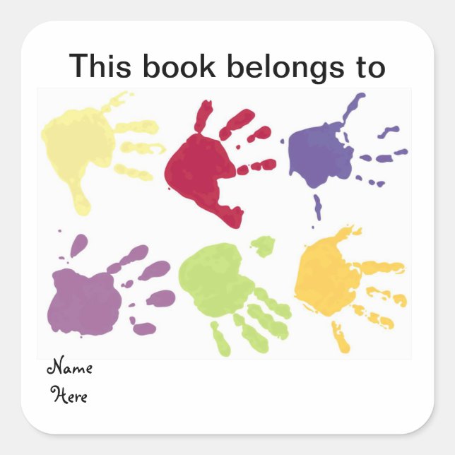 Met Ce Livre Appartient À, Sticker Plaque (Devant)