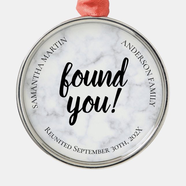 Métal Adoption Réunion en céramique Ornement (Devant)