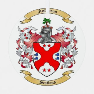 Métal Anderson Family Crest* Ornement en céramique