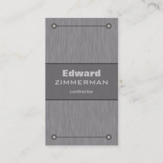 Métal brossé : Carte de visite texturé au nickel