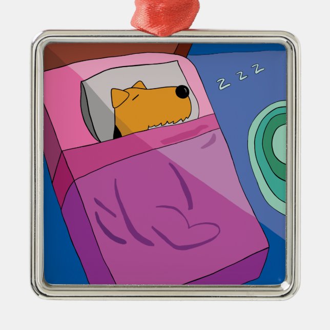 Métal Chiot en ornement de lit (Devant)