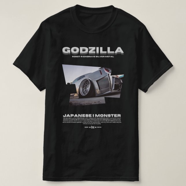 METAL DE GODZILLA | T-shirt noir (Design devant)