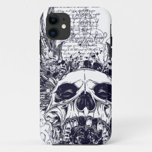 Métal Goth Coque de l'Ange de la mort du crâne ail