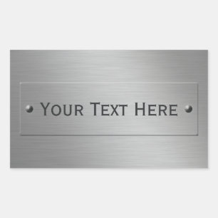 Métal Look autocollants personnalisés