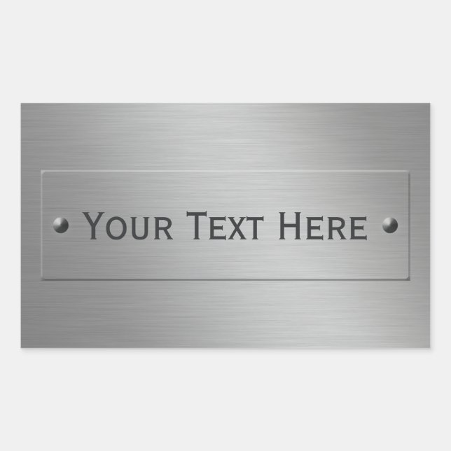 Métal Look autocollants personnalisés (Devant)