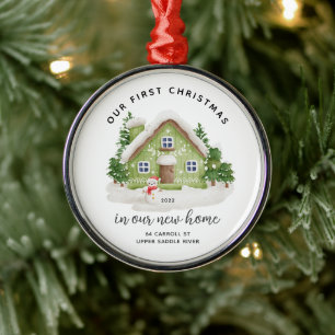 Métal Notre premier Noël Nouvelle Maison Ornement en Mét