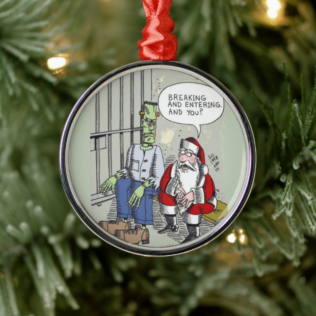 Métal Ornement de luxe Santa en prison (Arbre)