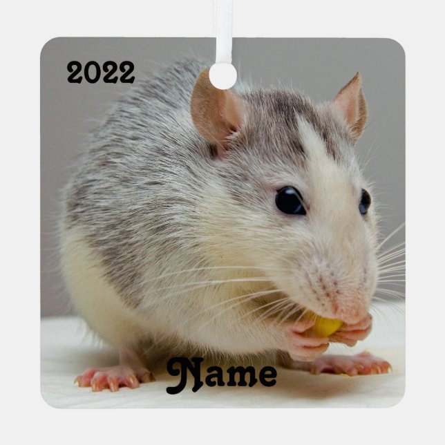 Métal Ornement en céramique bleu roan personnalisé (Verso)