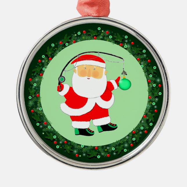 Métal Pêche Noël collection ornement en céramique (Devant)