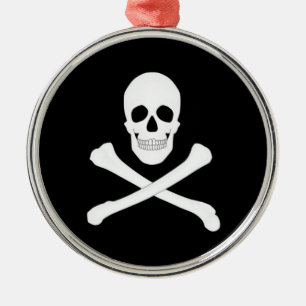 Métal Pirate (Jolly roger) Drapeau Ornement en céramique