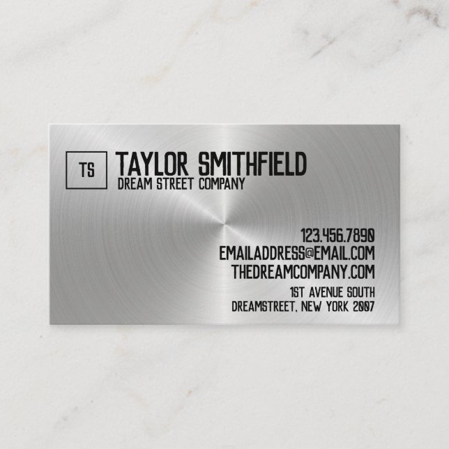 Metal Rustic Carte de visite professionnel (Devant)