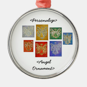Métallique Angel Color Series Ornement Customisé Salutation
