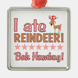 Métallique Bah Humbug Reindeer ornement