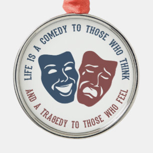 Métallique Citation de la vie ornement