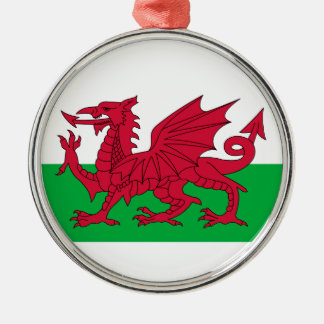 Métallique Dragon Rouge Du Pays De Galles Ornement D'Arbre De
