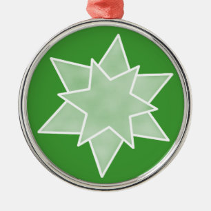 Métallique Étoile de Noël - Ornement Premium, Vert