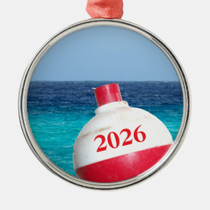 Métallique Noël 2012 Ornement Bobber de Pêche