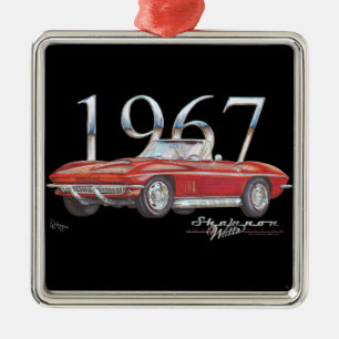 Métallique Ornement 1967 de Noël de pastenague de Corvette