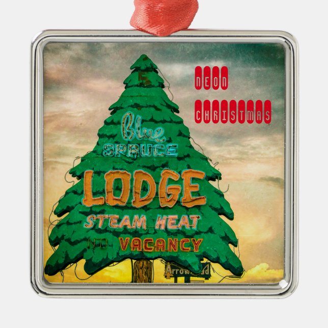 Métallique Ornement au néon d'arbre de Noël (Devant)