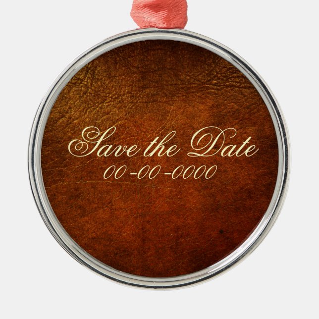 Métallique Ornement chic de concepteur de cuir véritable (Devant)