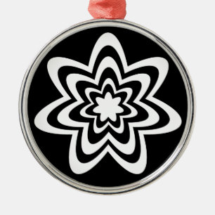 Métallique Ornement circulaire à explosion florale Premium