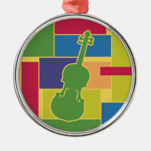 Métallique Ornement Colorblocks Violon