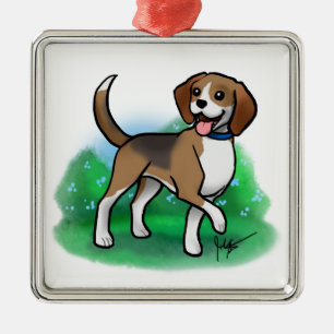 Métallique Ornement de beagle