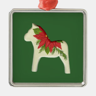 Métallique Ornement de cheval de Dala de Noël